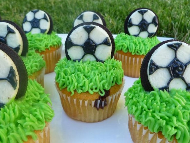 voetbal cupcakes