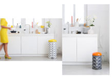 Orla Kiely steekt afvalemmer Brabantia in retro kleedje Brabantia afvalemmer Oria Kiely