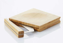 Prachtige 2-in-1 bamboe hakset Point Virgule snijplank hakmes bamboe