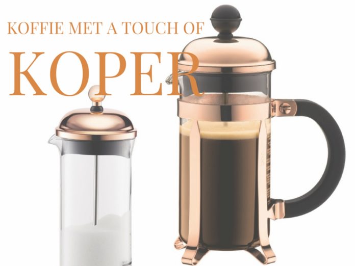 koffiemaker bodum koper