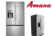 Réfrigérateur américain de luxe et à compartiments superposés réfrigérateur américain amana