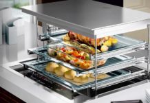 Boretti blinkt uit met ingebouwde liftoven boretti four ascenseur