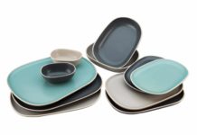 Fris servies met satijnen afwerking sibo servies island