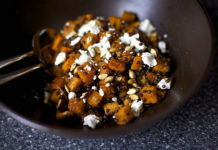 Heerlijk herfstig: pittige geroosterde butternut squash en geitenkaas salade